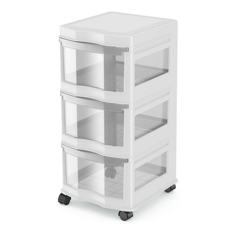 Life Story Classic 3 Shelf Standing Plastic Home Storage Organizer and Drawers with Wheels for Closet, Dorm, or Office, 2 of 7