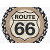 Earth Rugs Route 66 Jute Trivet – 10" Round Hand-Braided Heat Pad, Rustic Americana Kitchen Accent - 2 of 3