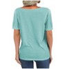 Imily Bela Womens T Shirt Deep V Neck Short Sleeve Casual Fit Basic Fashion Top - 2 of 3