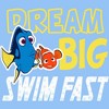 Finding Dory Dream Big Swim Fast  T-Shirt - Light Blue - 3T - image 2 of 3