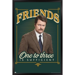 Trends International Parks and Recreation - Ron Swanson Friends Framed Wall Poster Prints - 1 of 4