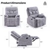 GlasFlength Accent Recliner Chairs, Wide Recliner, Adjustable Single Recliner Chair, for Living Room, Bedroom, Apartment, Gray, 34.3"*36.6"*42.1" - 4 of 4