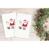 Linum Home Textiles Christmas Santa Waving - Embroidered Luxury 100% Turkish Cotton Hand Towels - 2 of 3