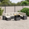vidaXL Garden Sofa Set Black, Cream White - 2 of 4