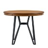 NicBex Farmhouse Circle Wooden Dining Table with Black Metal Base,Modern Kitchen Table Bar Table,Dining Room Furniture - 3 of 4