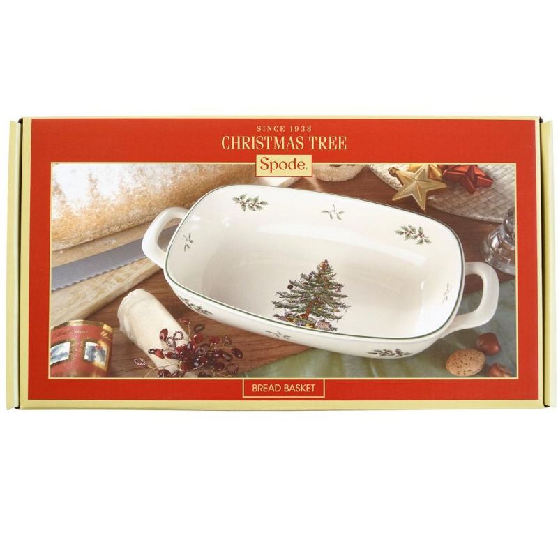 Spode Christmas Tree Bread Basket - 14 Inch x 7.5 Inch, 4 of 6