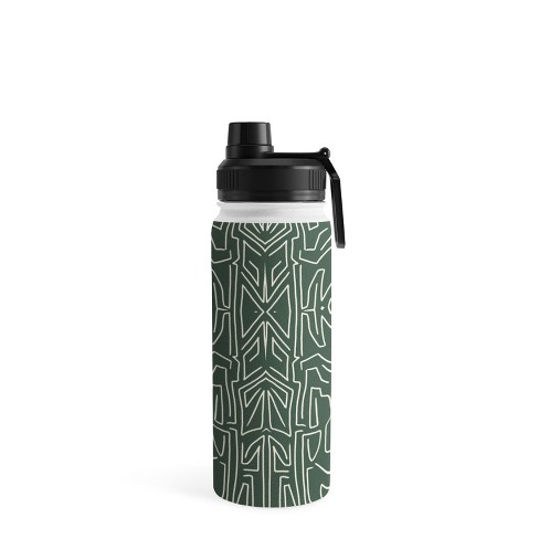 18 oz. White Stainless Steel Water Bottle with Sports Lid