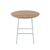 LeisureMod Rossmore Modern Round Side Table with White Steel Frame - 4 of 4