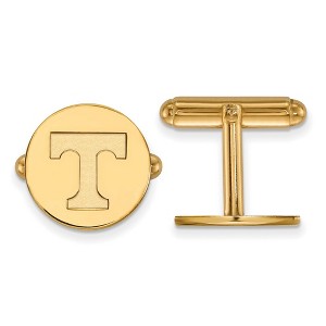 Black Bow Jewelry 14k Yellow Gold Tennessee Volunteers NCAA Cuff Links - 1 of 3