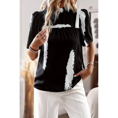 Women's Wo's Tie Back Neck Blouse - Ninexis