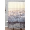 Deny Designs Beach Splash Shower Curtain White : Microfiber, Machine Washable, Non-Slip Backing - 2 of 4