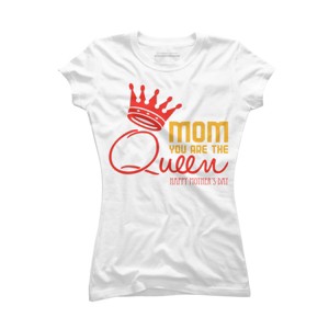 Junior's Design By Humans Mother's Day Mom You Are The Queen By tmsarts T-Shirt - 1 of 2