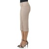 Rekucci Women's Pull-On Mid-Rise Cuffed Capri Pants Comfort Waistband - 2 of 4