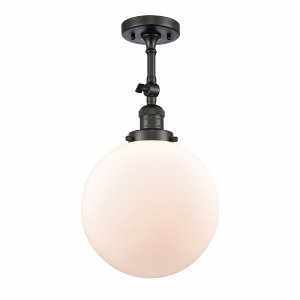 Beacon - 1 Light Semi-Flush Mount In Industrial Style-16 Inches Tall and 10 Inches Wide - 1 of 1