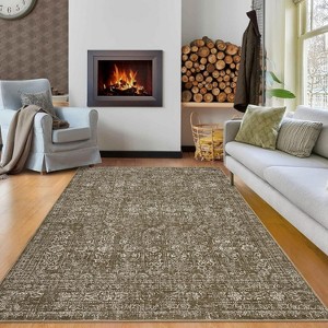 Coucheta Washable Area Rugs Stain Resistant Indoor Carpet Non Shedding Non Slip Low Pile Floor Cover for Office Nursery Playroom,Multi-Color & Size - 1 of 4