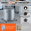 VEVOR Fryer Grease Bucket, 16 Gal Oil Disposal Caddy with Caster Base, Carbon Steel Rust-Proof Coating, Oil Transport Container with Lid, Lock Clips - 4 of 4