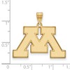 Black Bow Jewelry 14k Yellow Gold Minnesota Golden Gophers NCAA Large Pendant - 2 of 3