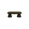 Meridian Furniture,Drum Faux Shearling Teddy Fabric Ottoman/Stool - 3 of 4