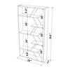 VYNXARIA Industrial Wood Frame Etagere Bookcase - 6-Shelf Open Back Bookshelf for Modern Living Rooms and Offices,White/Yellow - 4 of 4
