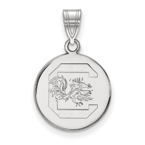 Black Bow Jewelry 14k White Gold South Carolina Gamecocks NCAA Medium Pendant - 1 of 3