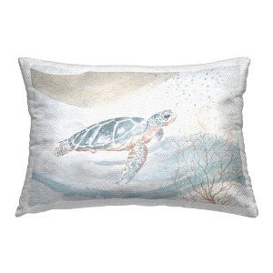 Stupell Industries Turtle Watercolor Style Outdoor Decorative Throw Pillow, 14 x 20 - 1 of 3