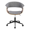 Lyngins Modern Mid Century Wood Office Swivel Desk Chair,Thick Cushion Adjustable Tesk Chair for Office,Study,Studio - 2 of 4