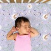 The Peanutshell Purple Floral Moon Celestial Microfiber Fitted Crib Sheets for Baby Girl, 4 Pack Set - 4 of 4