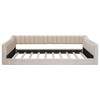 CAVINAS Twin/Full Size Pine Wood Velvet Upholstered Daybed Bed Frame with Side Storage pocket,No Box Spring Needed - 3 of 4