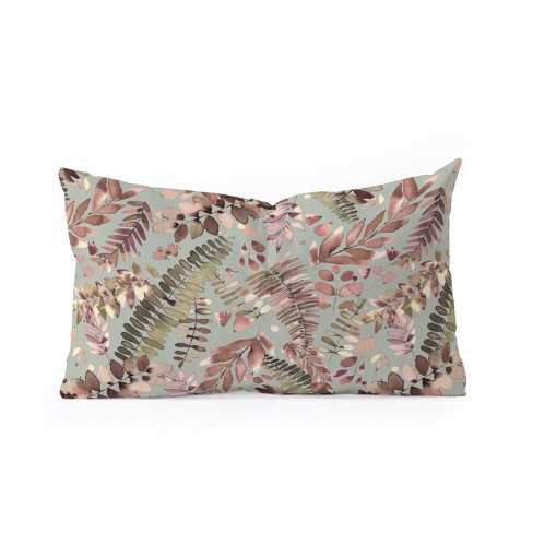 Ninola Design Ferns Foliage Nature Green Oblong Throw Pillow - Society6 - image 1 of 2