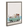 Kate & Laurel All Things Decor 18"x24" Sylvie Summer Animal Adventures Framed Canvas Wall Art by July Art Prints - 2 of 4