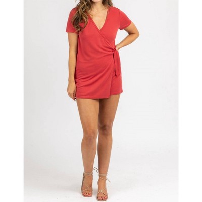 Women's FRONT TIE WRAP ROMPER - dee elly