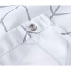 Kate Aurora Modern Simplicity Medium Weight Herringbone Gray & White Water Resistant Fabric Shower Curtain - 70 in. Long - 3 of 4