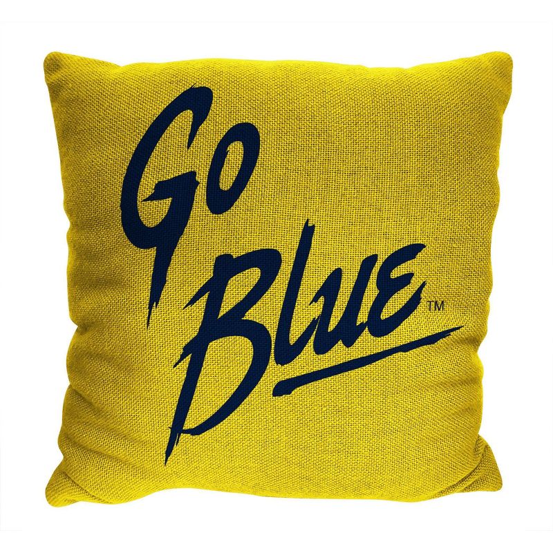 14&#34;x14&#34; NCAA Michigan Wolverines Invert Double Sided Jacquard Decorative Pillow - 2pk, 2 of 5
