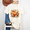Simply Sage Market Pumpkin Floral Arrangement Short Sleeve Tee - 3 of 4
