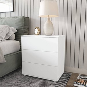 Polifurniture Madison 3 Drawer Dresser White - 1 of 4