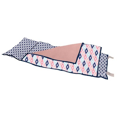 Bacati - Emma Coral Mint Navy Toddler Nap Mat