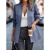 Womens blazer Jackets Open Front Notch Lapel Casual Blazer - 3 of 3