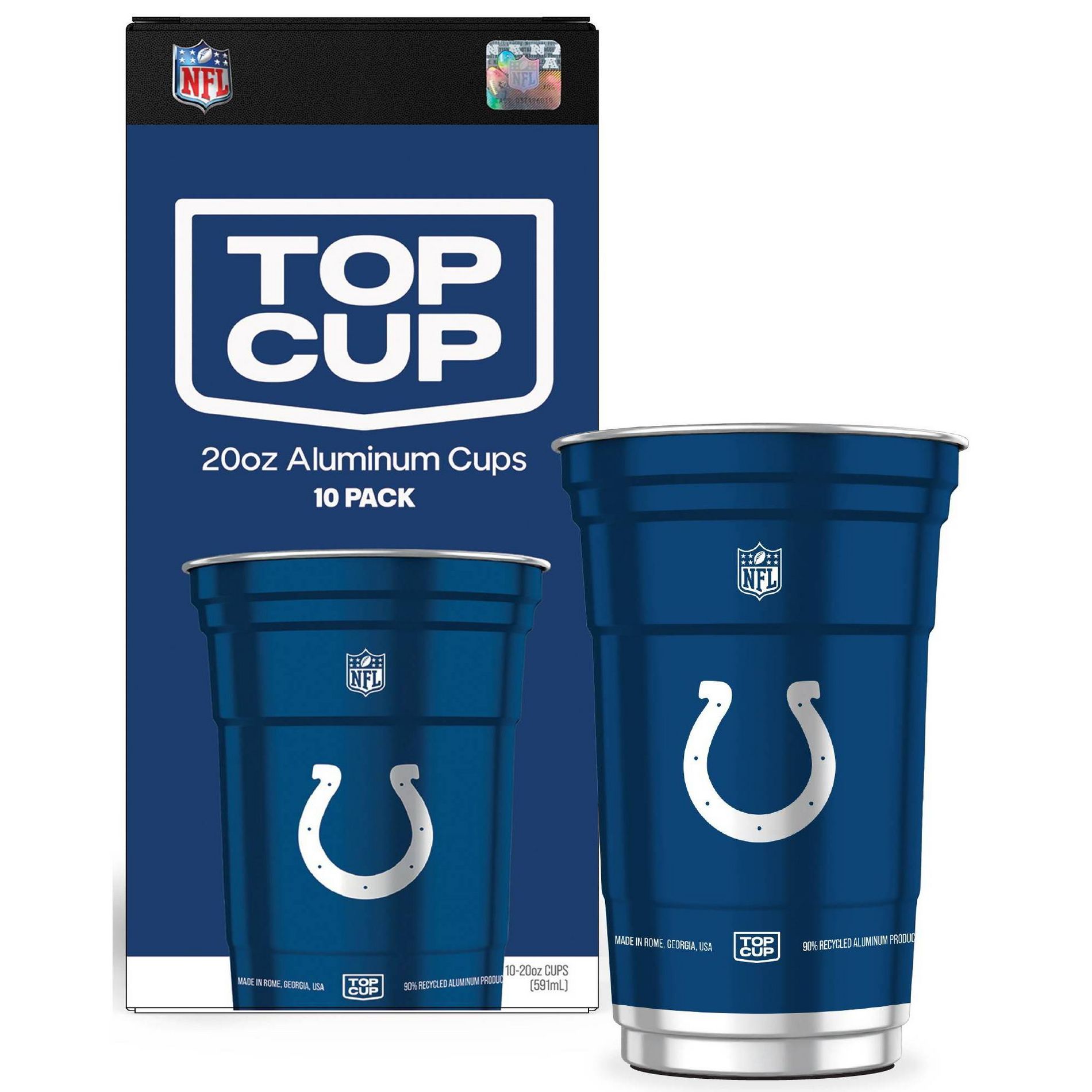 Top Cup NFL Indianapolis Colts Disposable Cups - 20oz/10ct