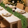 9 Ft Realistic Christmas Garland, Real Touch Norfolk Pine Garland for Mantle, Dense Artificial Greenery Garland Decor for Fireplace Stairs Table - 2 of 4