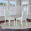 East West Furniture,Parson Chairs Blue Color Set of 2 - 3 of 3