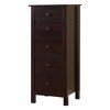 KIGFTSOD Transitional Compact Design 5-Drawer Dresser,Espresso - 3 of 4