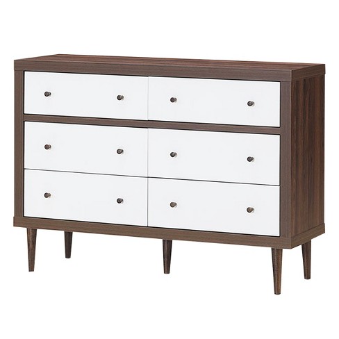 Costway 7 Drawer Chest Storage Dresser Floor Cabinet Organizer With Wheels  White : Target