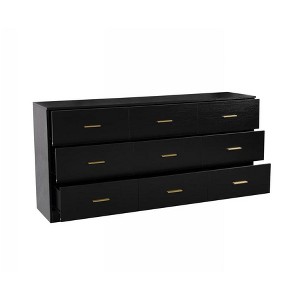 Lyngins Morden Ample Chest of Drawers,Wide 9-Drawer Dresser with Golden Handles,Storage Furniture for Bedroom,Living Room - 1 of 4