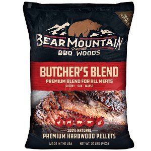 Bear Mountain BBQ All-Natural Woods Butcher's Blend Smoker Pellets, 20 Lb Bag - 1 of 4