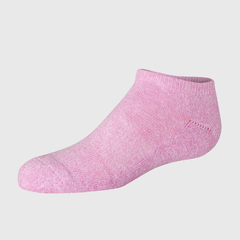 Hanes Premium Girls' 6pk Pure No Show Socks - Colors May Vary, 3 of 5