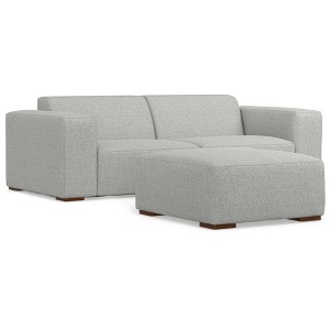 WyndenHall Biggs 2 Seater Sofa and Ottoman Pale Gray - 1 of 4