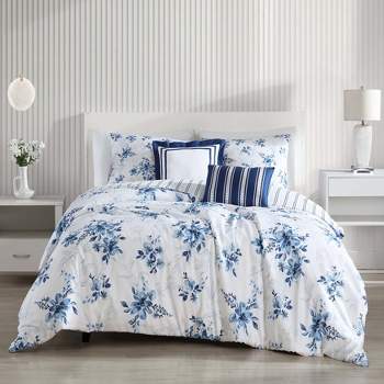 Bebejan Blue Art 100% Cotton 5-Piece Reversible Comforter Set