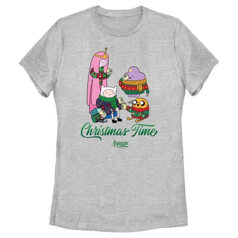 Women's Adventure Time Christmas Time T-Shirt, 1 of 5