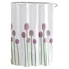 Fabric Floral Shower Curtain Purple/Green - Splash Home: Botanical Design, Polyester, Machine Washable - 2 of 4