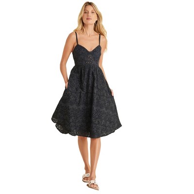 VENUS Womens Paisley Eyelet Dress